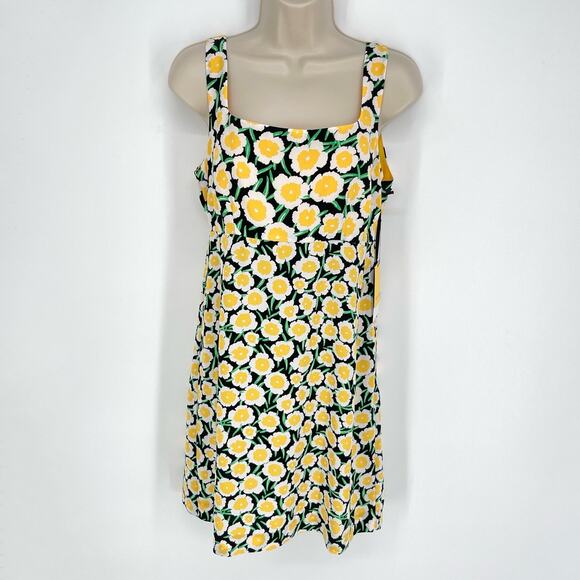 Diane von Furstenberg X Target NEW '90s Shift Poppy Mini Sz 4 Yellow Sleeveless - Picture 1 of 10